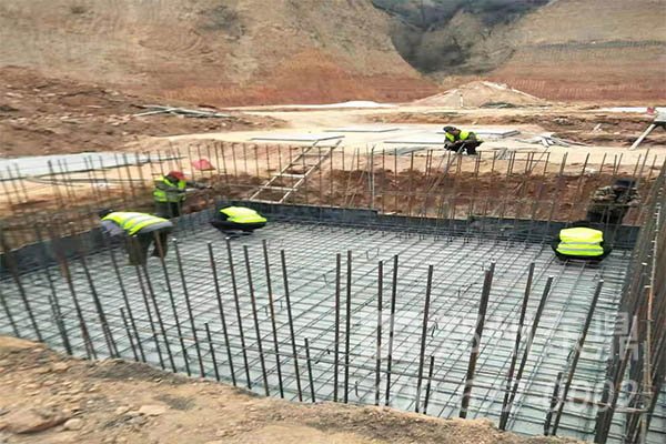 大型煤泥烘干機土建施工現場